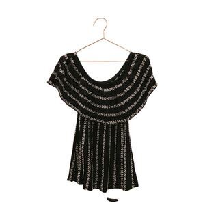 Knox Rose Off Shoulder Embroidered Top - Size Small